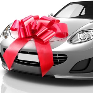 Mifflin-USA Red Butterfly Shape Gift Bow, Giant Bow for Car, Birthday Bow, Huge Car Bow, Car Bows, Big Red Bow, Bow for Gifts, Christmas Bow for Cars