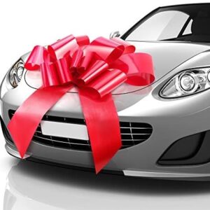 Mifflin-USA Big Car Bow, Butterfly Shape Gift Bow, Giant Bow for Car, Birthday Bow, Huge Car Bow, Car Bows, Big Pink Bow, Bow for Gifts, Christmas Bow for Cars