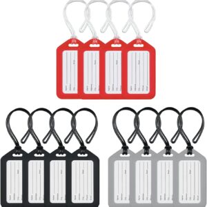 Mifflin-USA Luggage Tags (Business, 12 PK), Bag Tag for Baggage, Suitcase Tags Bulk