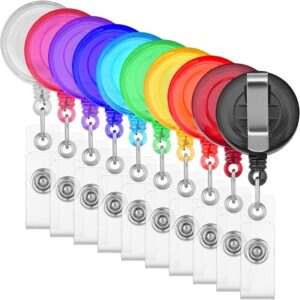 Mifflin Retractable ID Badge Reels (Assorted Colors, 20 Pack) w/Snap Strap to Secure Name Card Holder